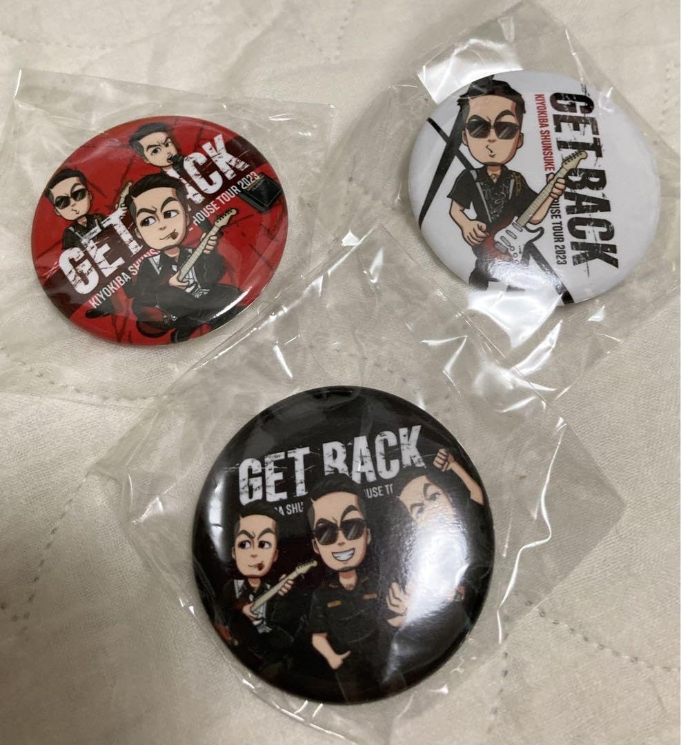 Amazon.co.jp: 清木場俊介 GET BACK ツアー ガチャ 缶バッジ 3種類